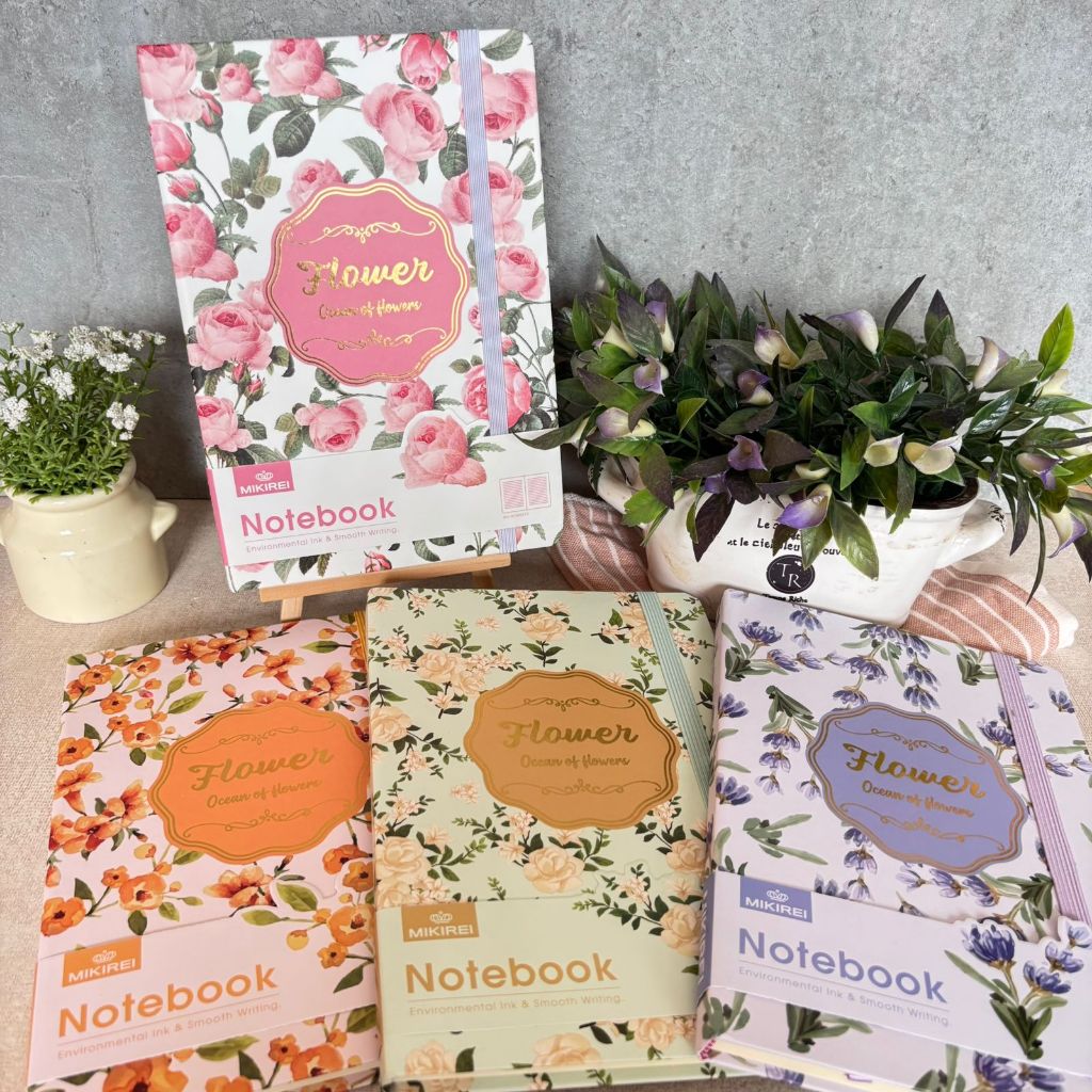 

A5 MIKIREI DIARY OCEAN OF FLOWERS | BUKU JURNAL BUNGA | DIARY KOREA AESTHETIC