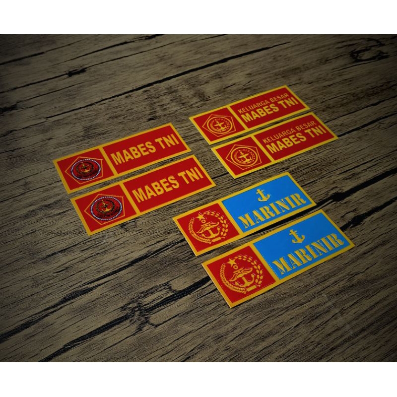stiker timbul plat nomer motor mobil mabes tni marinir