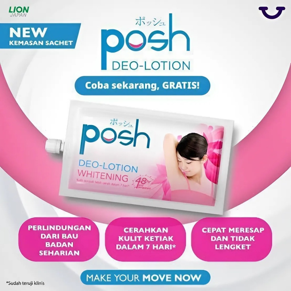 POSH deodorant sachet /posh deo lotion whitening posh men deo