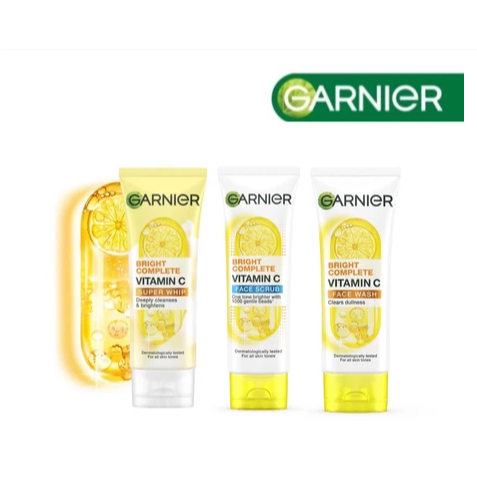 Garnier Bright Complete Brightening Foam | Scrub | Sabun Cuci Muka