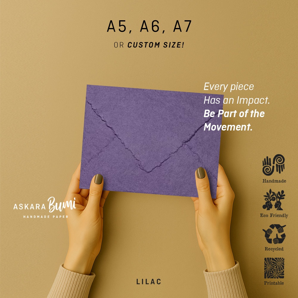 

Amplop Envelope kertas Daur Ulang // Handmade // Ramah Lingkungan // Eco Friendly // Lilac