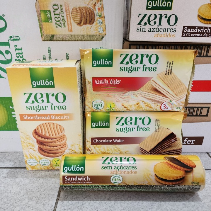 

Snack Biskuit Cokelat Waffer Jajan Enak Gullon Zero Sugar Free Chocolate Vanilla Wafer Shortbread Biscuits Chip Choco Cookies Coklat Sandwich