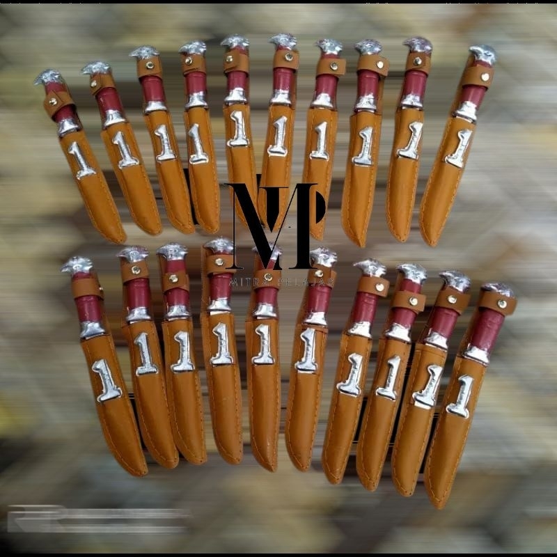 Pisau belati Pramuka Kecil, tanggung, besar/ pisau belati pramuka sd smp sma gagang kayu (ecer) isi 