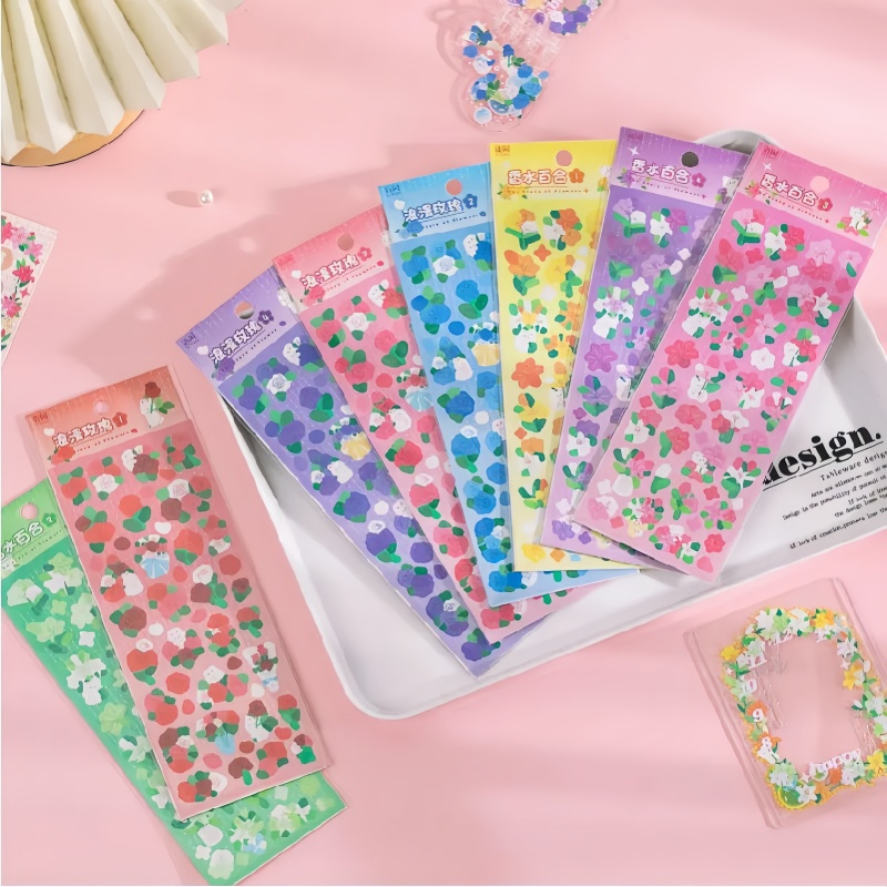

Stiker lucu DIY/stiker buku catatan laser/stiker buku catatan cewek dekorasi album