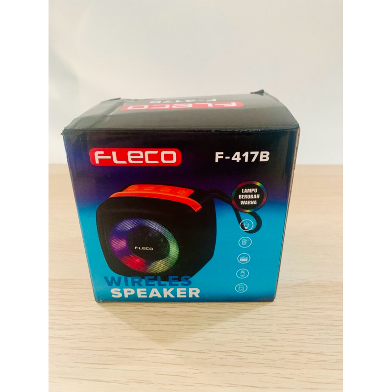 Fleco Wireles Speaker F-417B lampu berubah warna