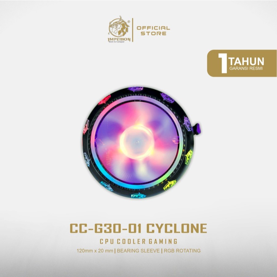 FAN PROCESSOR IMPERION CYCLONE RGB 12CM ( INTEL + AMD ) LGA 775/1155/1156/1150/1200