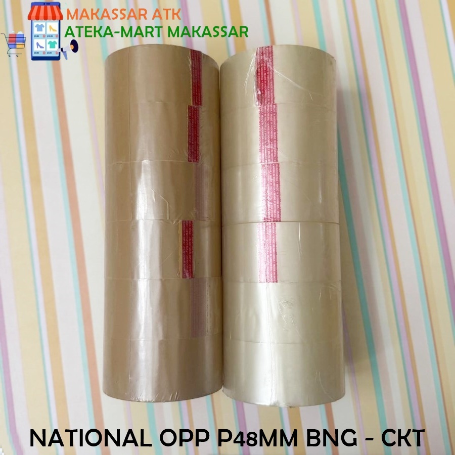 

[1SLOP/6 ROLL] NATIONAL OPP 48MM COKLAT BENING LAKBAN DUS