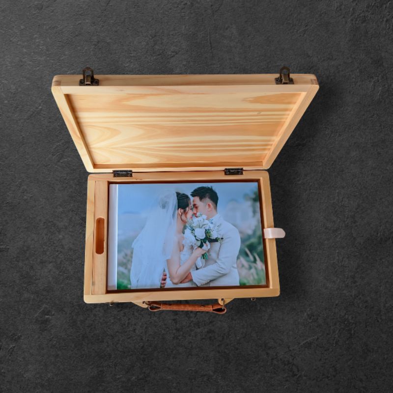 Cetak Foto Album Kolase 20x30 Plus Koper Kayu