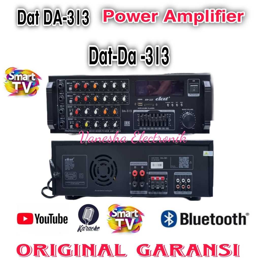 Power Mixer DAT DA-313 Power Amplifier Karaoke Professional Bluetooth