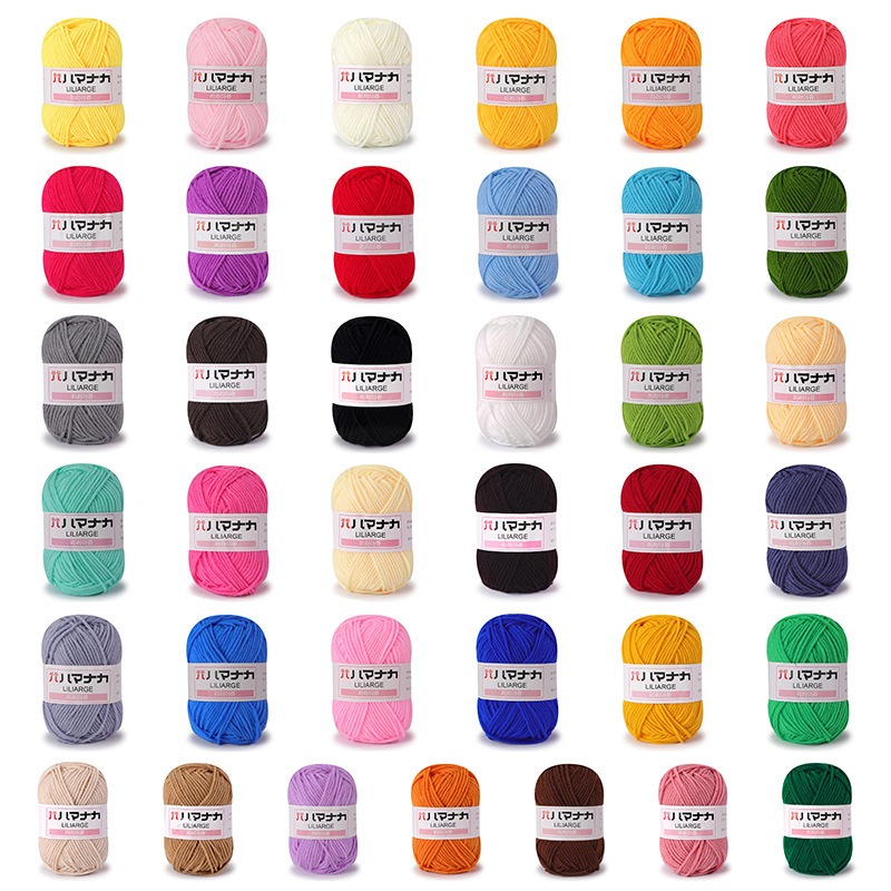 MADEBYBULAT - PAKET GROSIR 20–50 PCS BENANG RAJUT MILK COTTON 4PLY 25GR – BENANG HALUS CROCHET