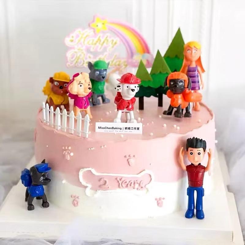 { OMG } Pajangan Mainan Anjing Pajangan Mainan Paw Patrol / Pajangan Kue Paw Patrol 3D Pajangan Paw 