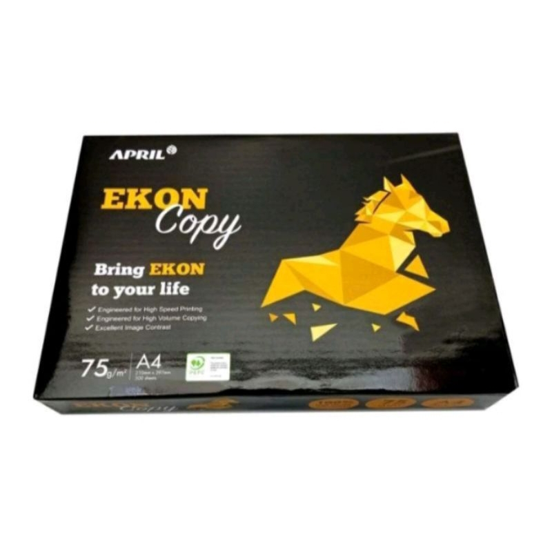 

(1 Rim) EKON Kertas HVS A4 75gsm | EKON Kertas HVS A4 75 gram