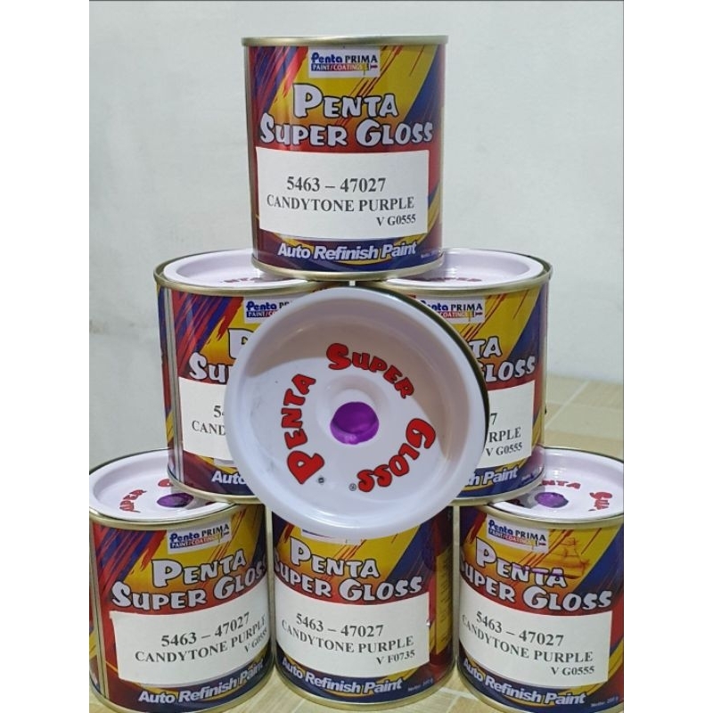 CAT PENTA SUPER GLOSS CANDYTONE PURPLE 47027 ( UNGU ) /ISI 200 GRAM /CAT MOBIL / MOTOR / DUCO / PAIN