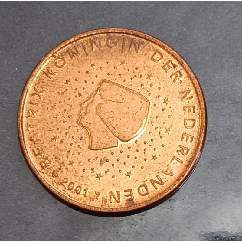 koin euro 5 cent (Belanda) tahun 2001..