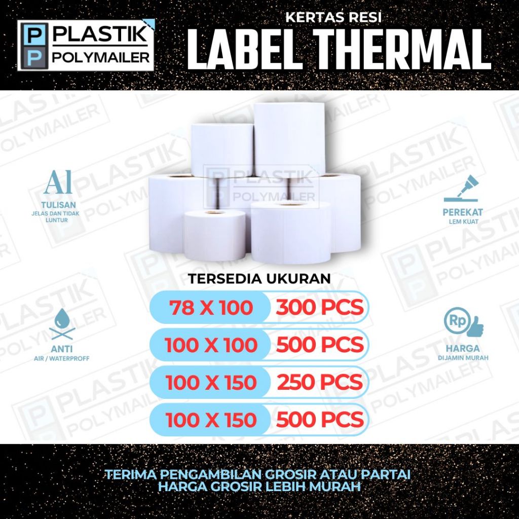 

Label Thermal Label Pengiriman Stiker Barcode 100x100 isi 500 lembar Printer Label Sticker Kertas