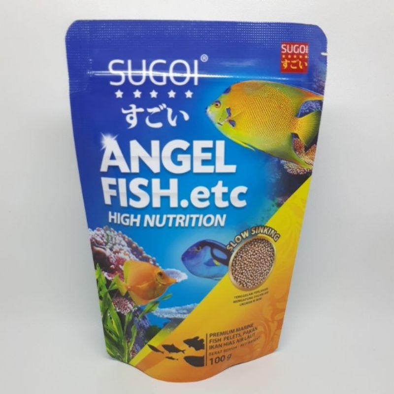 pelet ikan hias air laut SUGOI ANGEL FISH etc 100g