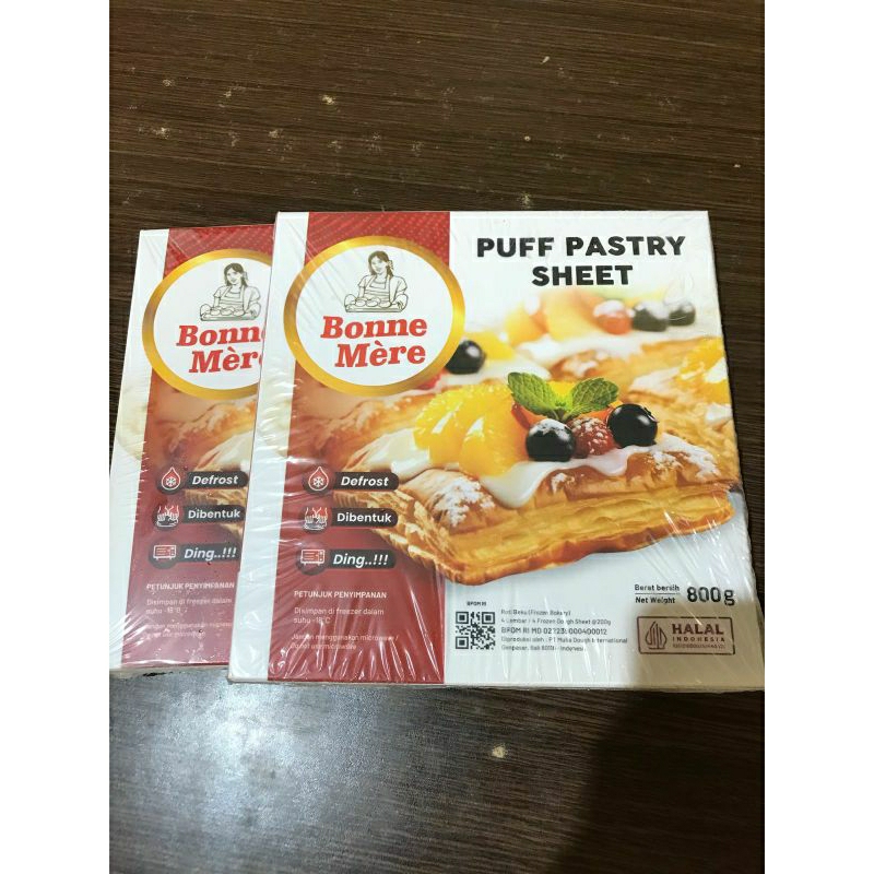 

Puff Pastry Bonne Mere / puff pastry Sheet Bonne Mere 800gram Halal Mui