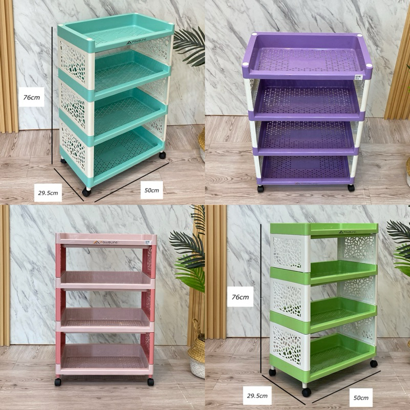 FAWSLINE RAK 4 SUSUN 204B JUMBO || RAK FAWSLINE 4 SUSUN + RODA || RAK TROLY 4 TINGKAT || RAK 4 SUSUN