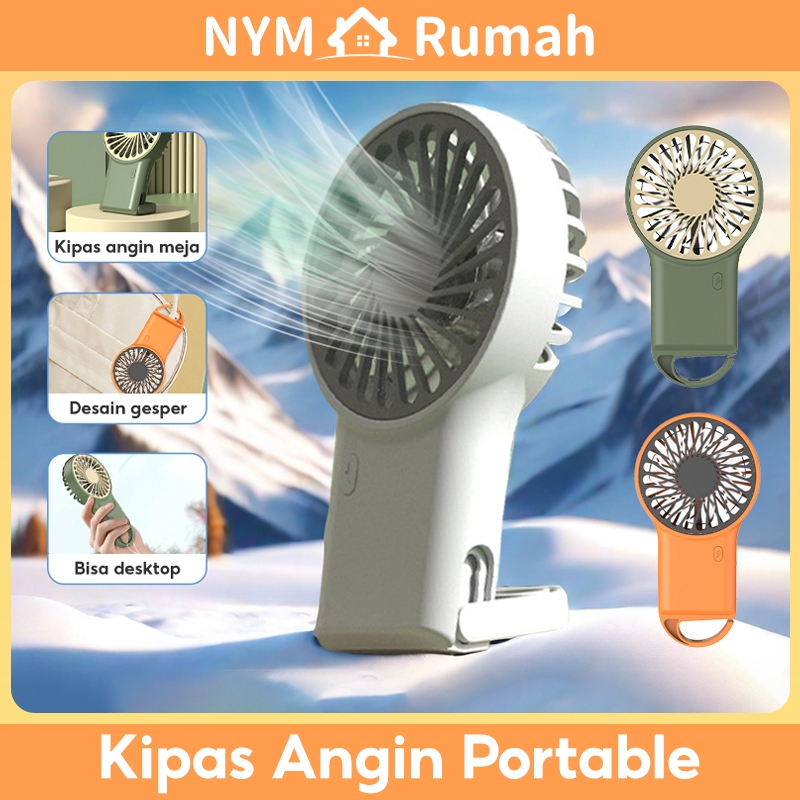 NYMRumah Kipas Angin Portable Kipas Kecil Mini Recharge Mini Fan Portable Kipas Mini Gantung Kipas D