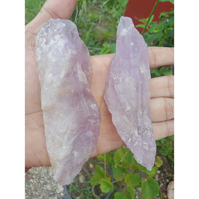 ✅ 2 pcs BATU KECUBUNG UNGU / AMETHYST / BUNGUR / ANGGUR RETAK SERIBU ASLI SOLOK SELATAN ( Rough / Ba