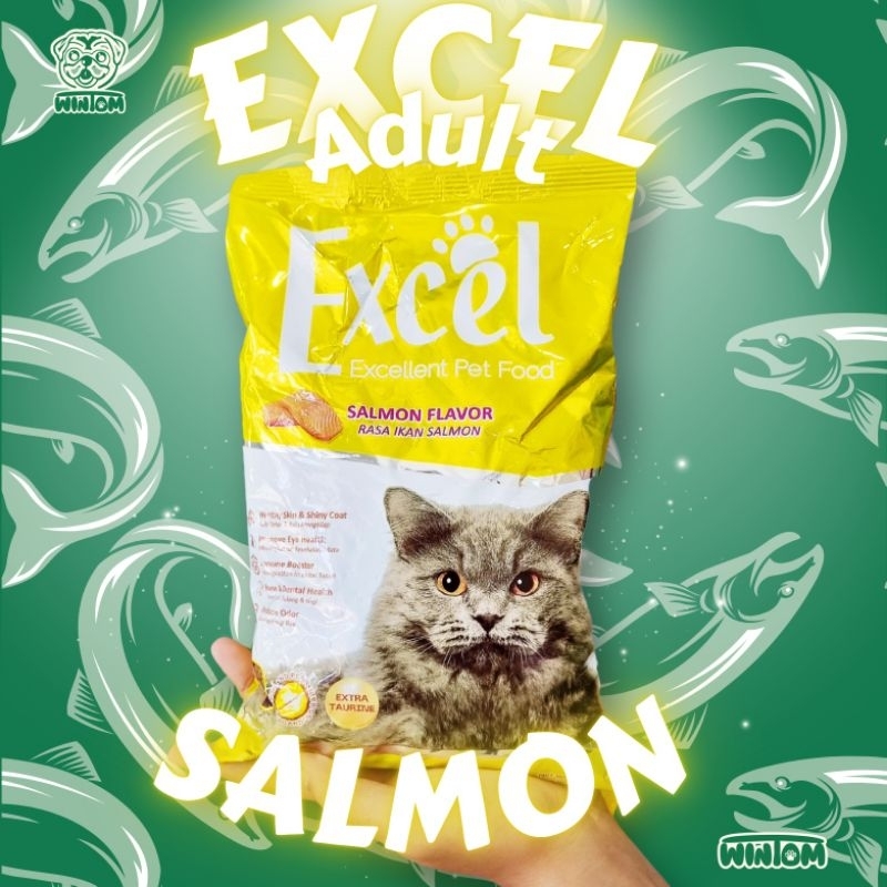 Excel Adult Salmon - Makanan Kering Kucing - Wintom Petshop