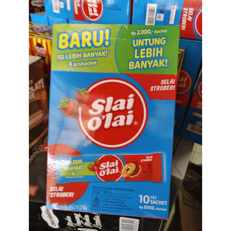 

Slai Olai 32gr Biskuit isi Selai Buah Asli per box isi 10 sachet