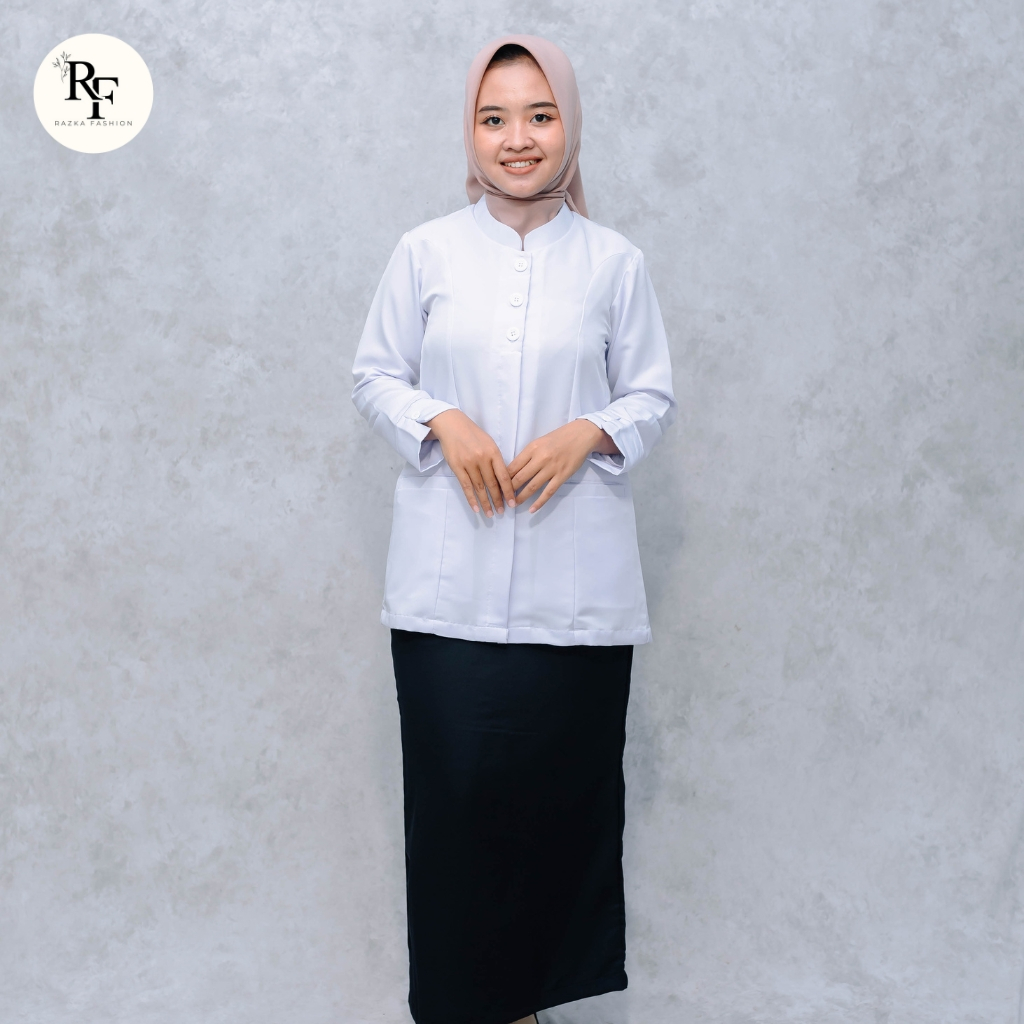 jkl Setelan Seragam Wanita Baju Pegawai Dinas PNS Wanita Pegawai Pemerintah Warna Hitam Putih Model