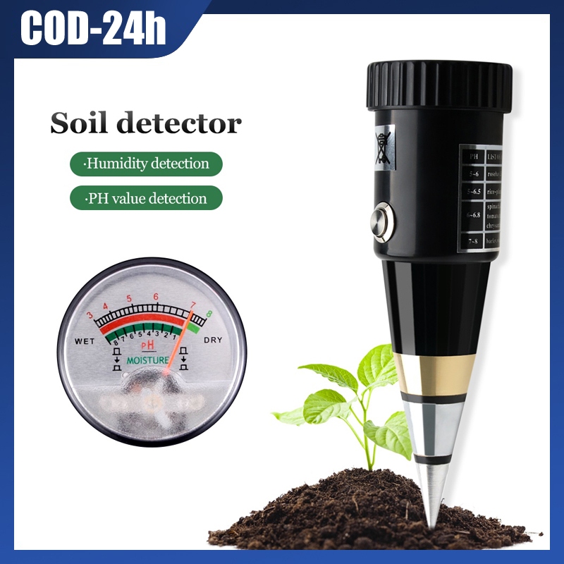 Alat Penggukur Tanah 2 in 1 Pen PH Meter Tanah Kelembaban Soil pH Moisture Meter pH tanah Peluru Pen