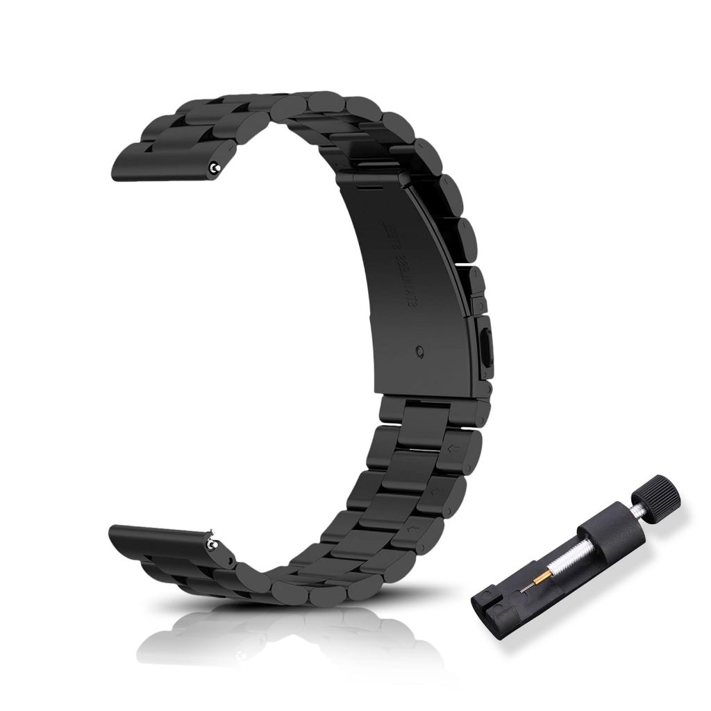 ENC Smartwatch Sanju Steel Strap 22MM/22MM Steel Strap/22MM Black Steel Strap/Gelang baja hitam 22MM