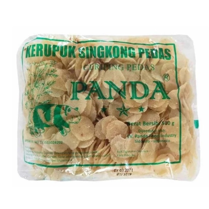 

Kerupuk Singkong Pedas PANDA 500 Gr (Bahan Mentah ) / Halal