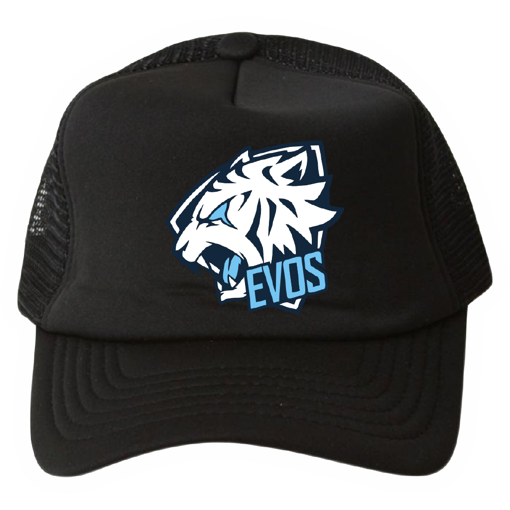 Topi EVOS Hitam topitrucker jaring logo evos
