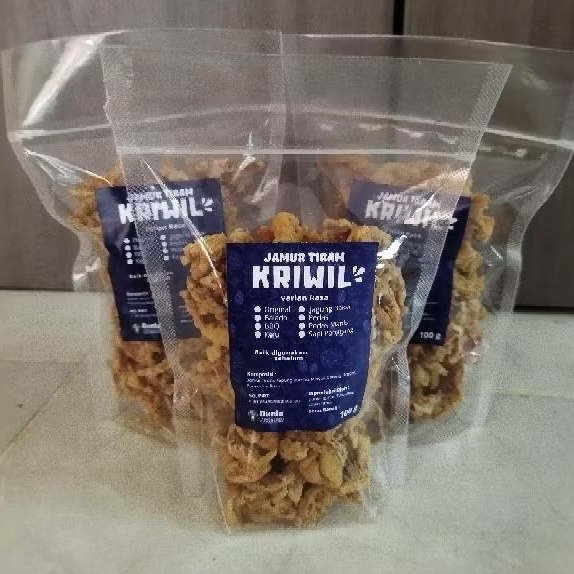 

Jamur Crispy Kriwil 100gr Makanan Ringan Camilan Sehat