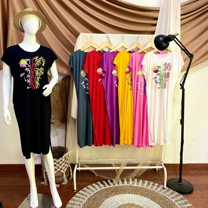 DASTER BAMBU POLOS JUMBO || OLEH OLEH KHAS BALI || DRESS WANITA BALI