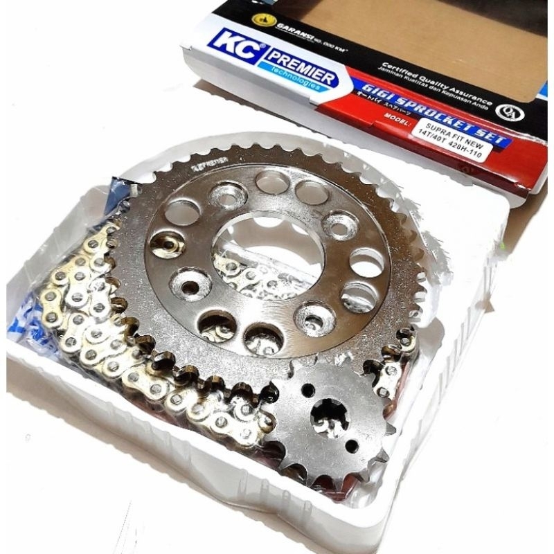 Gear Set Supra Fit New X 125 Blade Revo Abs Absolute Gearset 14T 40T 428H 128L Girset Gir Paket Depa