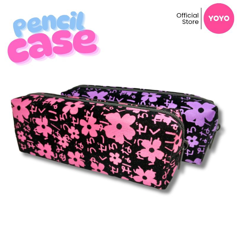 

YOYO Tempat Pensil Aesthetic BUNGA SOFT BELUDRU Tempat Pensil Anak Perempuan