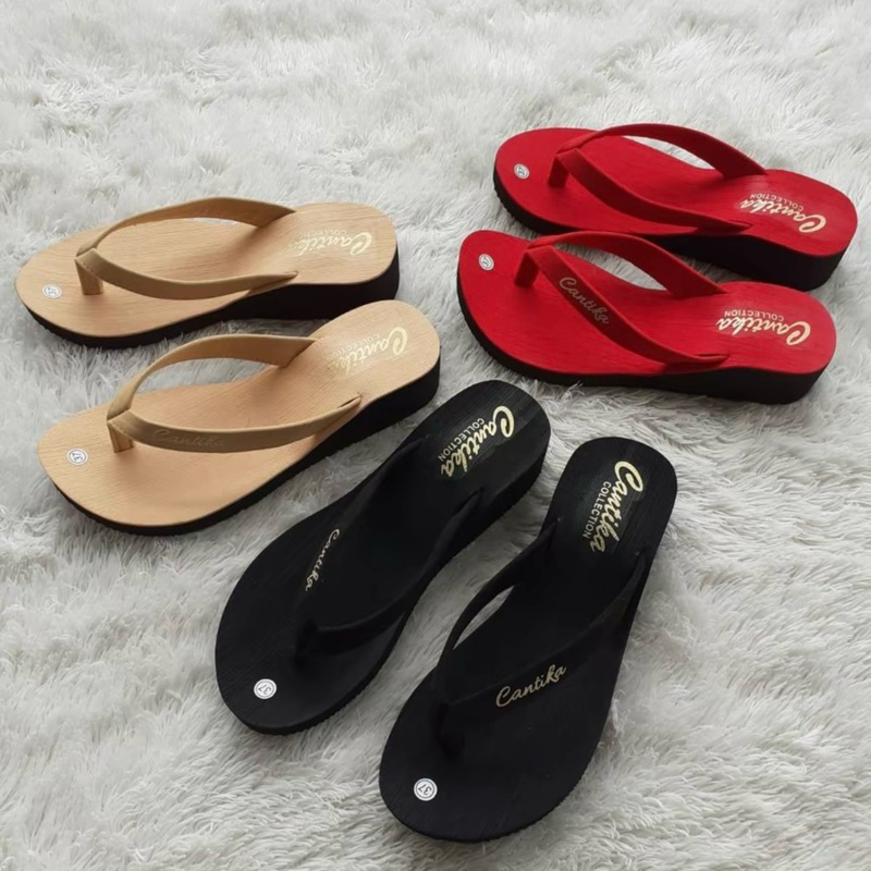 Sandal Jepit Wedges Wanita Dewasa Cantika Terbaru