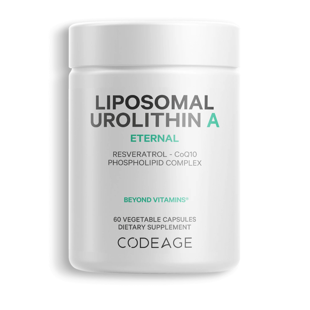 Codeage Liposomal Urolithin A 500mg Resveratrol 150mg CoQ10 60mg | Betaine Anhydrous 102.5mg | NON G