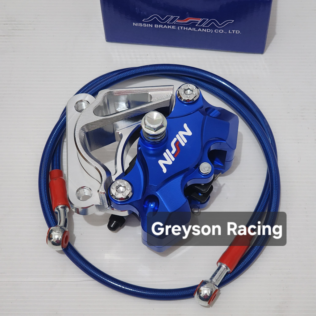 sitikurnia21436 - Breket + Kaliper CNC 2 Piston + Selang Rem Motor Jupiter Z / Vega / F1 / Fizr