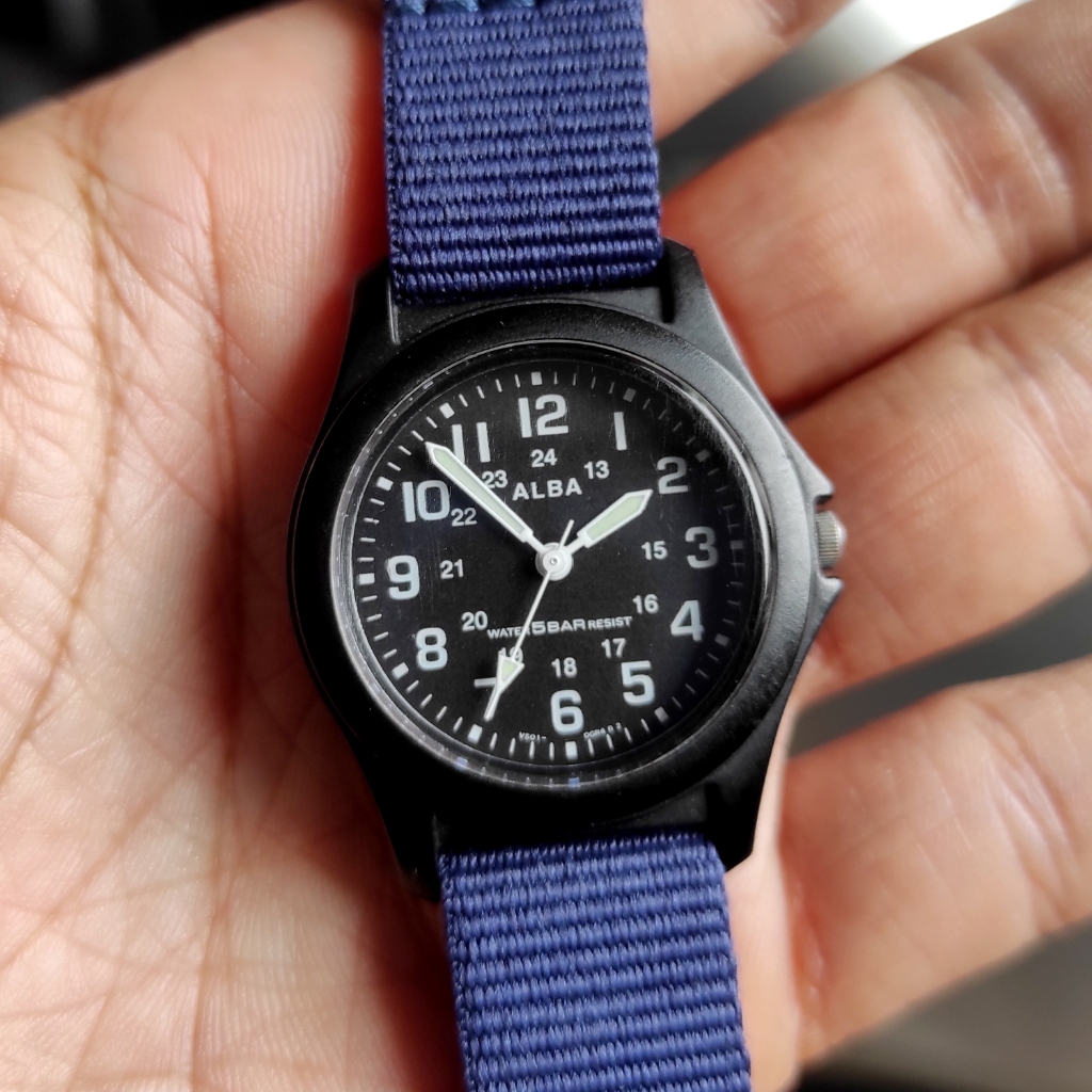 Seiko Alba Military Sport ReinForced Black Japan UNISEX