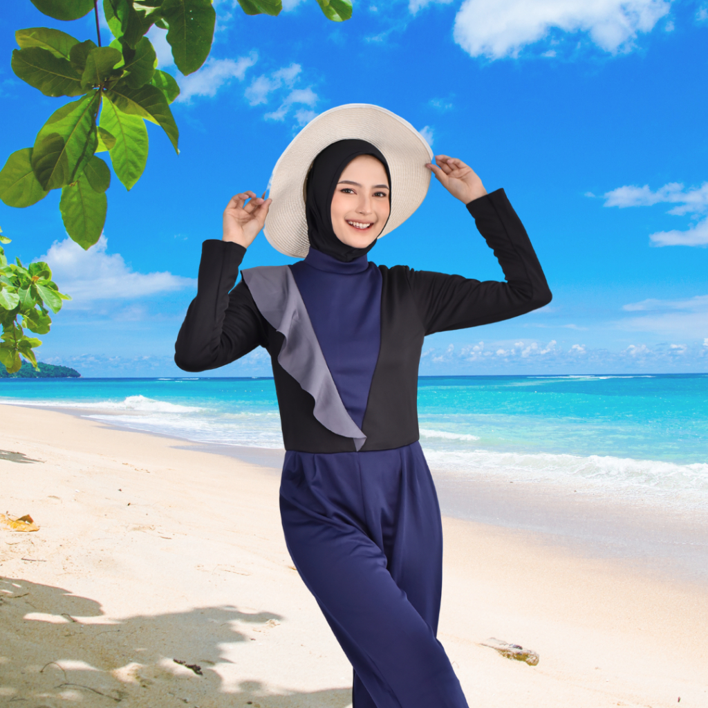 Holly Set, Baju Renang Muslimah, Baju Renang Muslim, Baju Renang Hijab, Baju Renang Muslimah Dewasa,