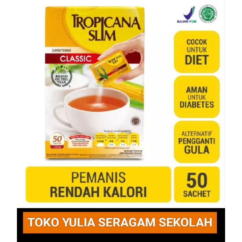 

TROPICANA SLIM SWEETENER CLASSIC - ISI 50 SACHET