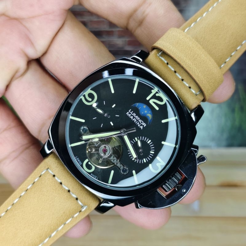 Jam Tangan P4N Matic Turbillon Moonphase
