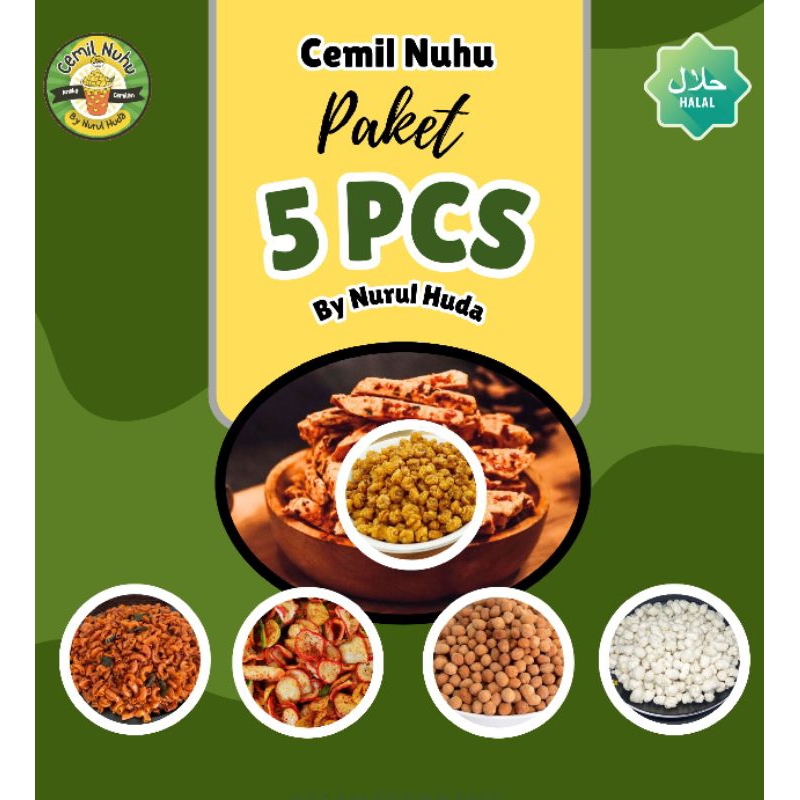 

CEMILAN Paket Random 5 PCS Cemilan Serba 5rb - Cemilan Varian Rasa Pedas, Manis, Gurih, Asin & Pastinya Renyah - Cemil Nuhu - Aneka Cemilan - By Nurul Huda - Halal