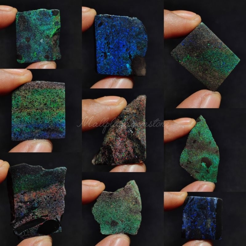 bahan black opal andamooka matrix australia asli natural / bongkahan andamooka opal australia / baha
