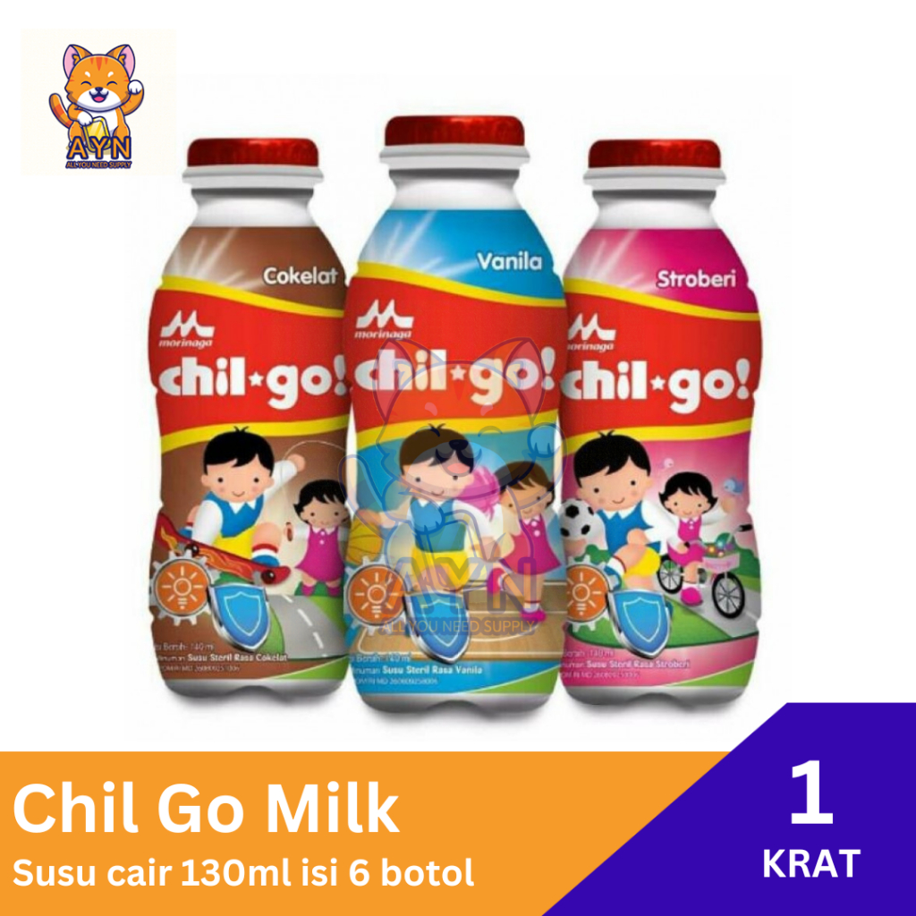 

Chil Go Milk Susu Chil-Go! 130 ml [ 1 krat isi 6 botol ]