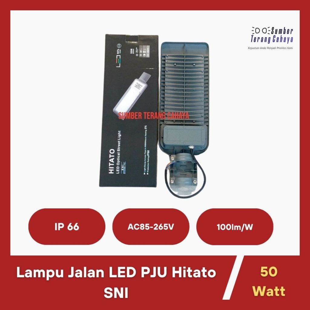 HITATO Lampu Jalan LED PJU Hitato SNI IP 66 AC85-265V 50/100 Watt