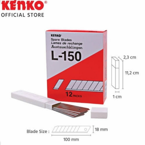 

Isi Cutter Kenko L-150 1 Tube/Pack (Isi 5 Mata Pisau) ORIGINAL