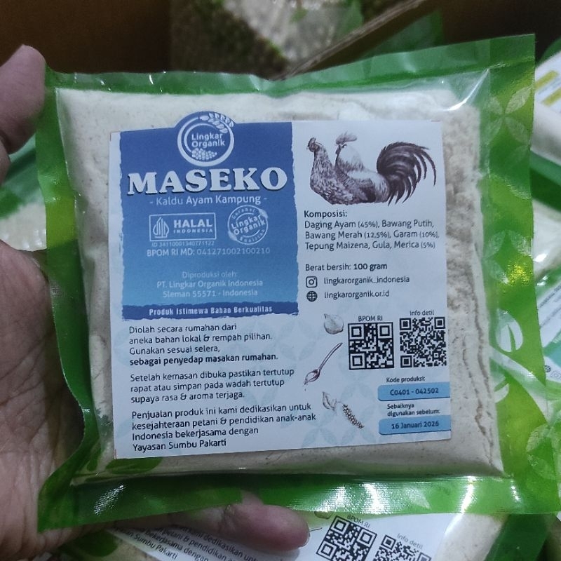

Maseko Kaldu Ayam Kampung 100gr - Lingkar Organik / Nora Healthy Food