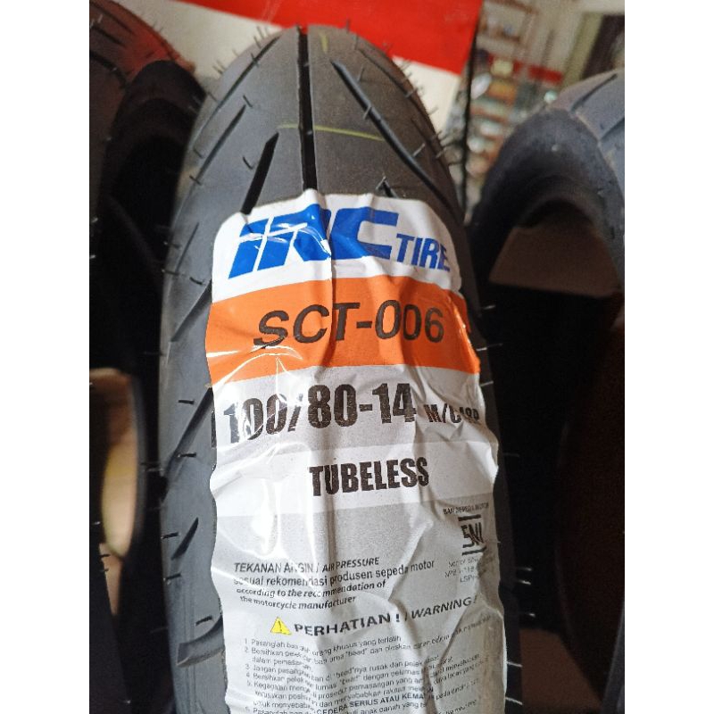 BAN LUAR IRC 110/70-14 TUBELESS ORIGINAL