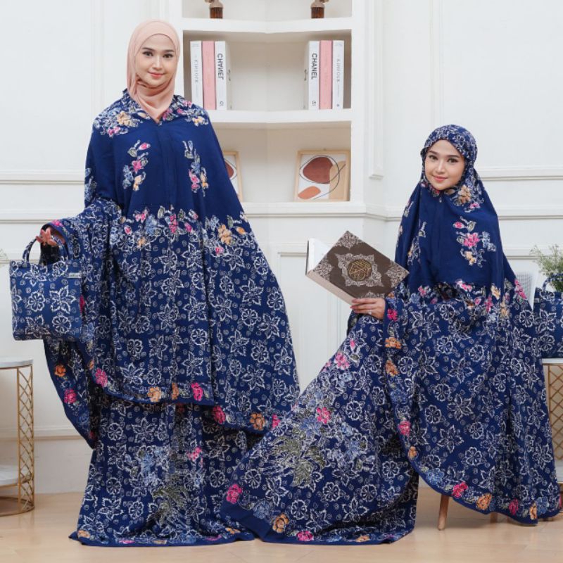 Mukena batik cap pekalongan / mukena batik Jumbo mukena sogan Mukena al-fariz